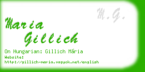 maria gillich business card